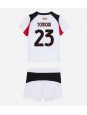 AC Milan Fikayo Tomori #23 Replika Borta Kläder Barn 2025-26 Kortärmad (+ byxor)